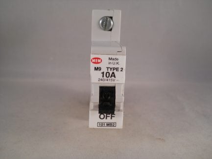 MEM MCB Type 2 10 Amp M9 Single Pole 10A Memshield Circuit Breaker 101MB2 - Image 2