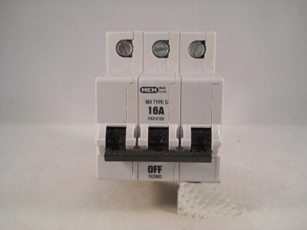 MEM MCB 16 Amp Type D Triple Pole 3 Phase M9 16A Memshield T163D 163MB4 163MD - Image 2