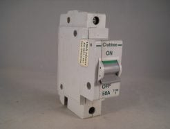 Crabtree Polestar MCB 50 Amp Type 2 50A Single Pole Circuit Breaker 602/50