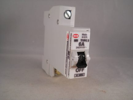 MEM MCB Type 2 6 Amp M9 Single Pole 6A Memshield Circuit Breaker 61MB2