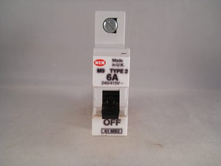 MEM MCB Type 2 6 Amp M9 Single Pole 6A Memshield Circuit Breaker 61MB2 - Image 2