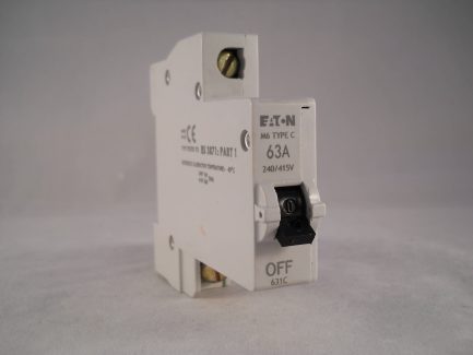 MEM Eaton Type C MCB 63 Amp M6 Single Pole 63A Memshield T631C 631C 631MC