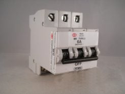 MEM MCB 6 Amp Type 3 Triple Pole 3 Phase Breaker 6A Memshield 3T063 63MB3