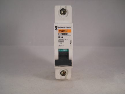 Merlin Gerin MCB 10 Amp Single Pole Breaker Type B 10A Multi9 C60HB110 25843 - Image 2