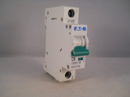 Eaton MCB 6 Amp Type C 6A Single Pole C6 Breaker Memshield 3 EMCH106