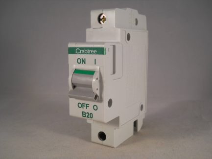 Crabtree Polestar MCB 20 Amp Type B 20A Single Pole Circuit Breaker 60B/20 - Image 3