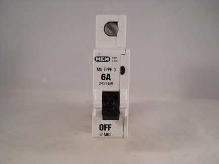 MEM MCB Type 3 6 Amp M9 Single Pole 6A Memshield Circuit Breaker 61MC 61MB3 - Image 2
