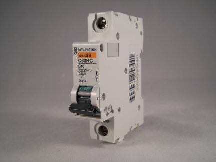 Merlin Gerin MCB 10 Amp Single Pole Breaker Type C 10A Multi9 C60HC110 25644 - Image 3
