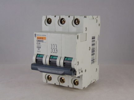 Merlin Gerin MCB 25 Amp Triple Pole 3 Phase Breaker Type C 25A C60HC325 25675 - Image 3