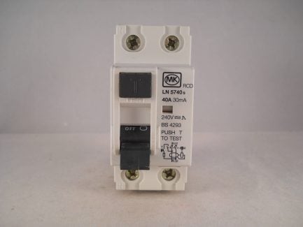 MK RCD 40 Amp 30mA Double Pole 40A Sentry LN5740S - Image 2