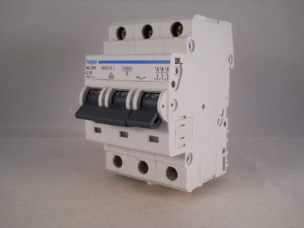 Hager MCB 10 Amp Triple Pole 3 Phase Circuit Breaker Type C 10A 463310 NC310 - Image 3