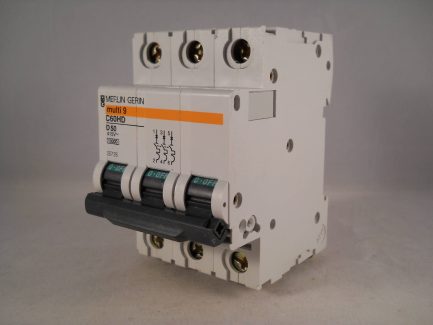 Merlin Gerin MCB 50 Amp Triple Pole 3 Phase Breaker Type D 50A C60HD350 25735 - Image 3