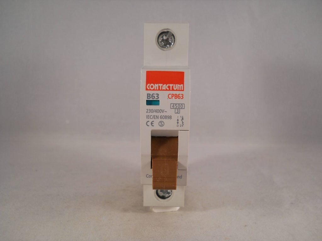 Contactum MCB 63 Amp Type B 63A Single Pole B63 CP Range Breaker CPB63