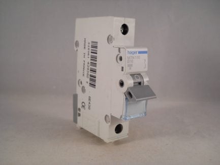 Hager MCB 10 Amp Single Pole Circuit Breaker Type B 10A B10 MTN110