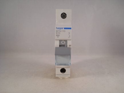Hager MCB 10 Amp Single Pole Circuit Breaker Type B 10A B10 MTN110 - Image 2