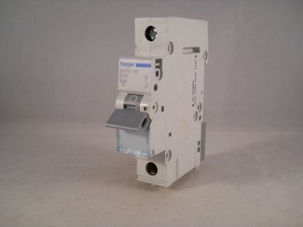 Hager MCB 10 Amp Single Pole Circuit Breaker Type B 10A B10 MTN110 - Image 3
