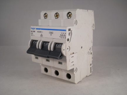 Hager MCB 6 Amp Triple Pole 3 Phase Circuit Breaker Type C 6A 463306 NC306 - Image 3