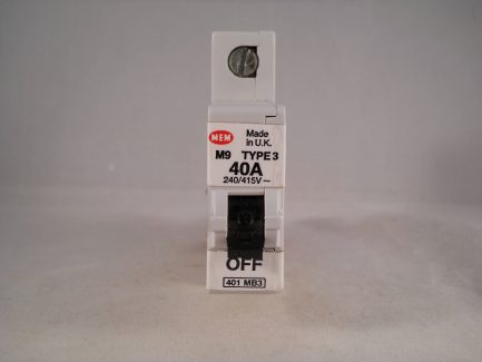 MEM MCB Type 3 40 Amp M9 Single Pole 40A Memshield 1 T401C 3T401 401MC 401MB3 - Image 2