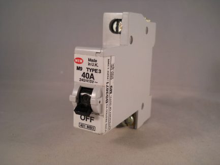 MEM MCB Type 3 40 Amp M9 Single Pole 40A Memshield 1 T401C 3T401 401MC 401MB3 - Image 3