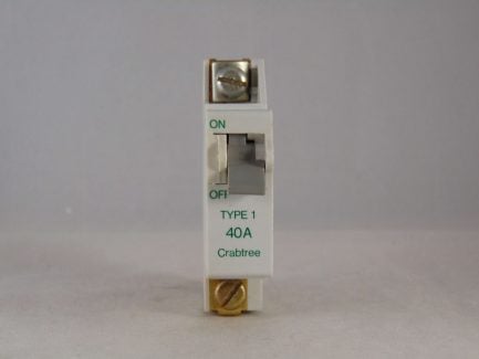 Crabtree SB6000 MCB 40 Amp Single Pole Breaker Type 1 40A 610/40 - Image 2