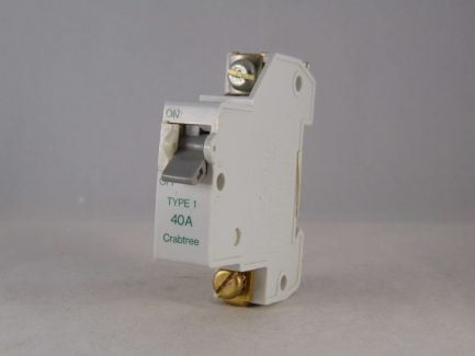 Crabtree SB6000 MCB 40 Amp Single Pole Breaker Type 1 40A 610/40 - Image 3