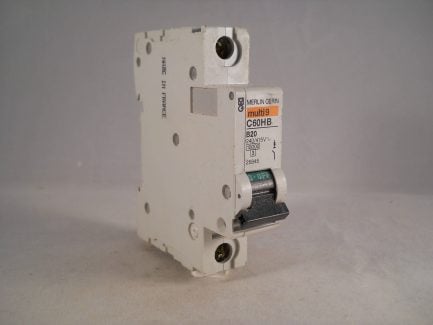 Merlin Gerin MCB 20 Amp Single Pole Breaker Type B 20A Multi9 C60HB120 25845