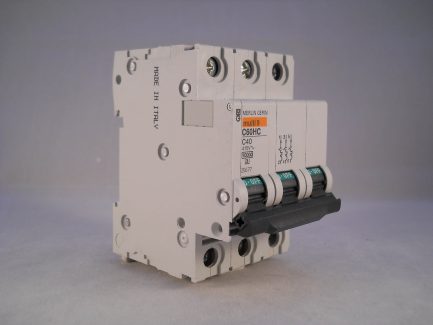 Merlin Gerin MCB 40 Amp Triple Pole 3 Phase Breaker Type C 40A C60HC340 25677