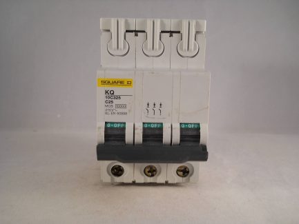 Square D MCB 25 Amp Triple Pole 3 Phase Breaker Type C 25A Loadcentre KQ10C325 - Image 2