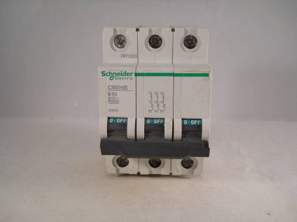 Schneider MCB 63 Amp Triple Pole 3 Phase Type B 63A C60HB363 Merlin Gerin 25876 - Image 2