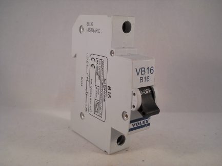 Volex MCB 16 Amp Type B 16A Single Pole Circuit Breaker VB16
