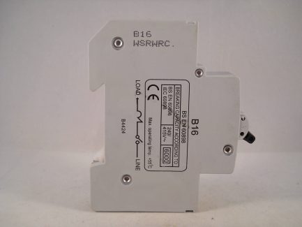 Volex MCB 16 Amp Type B 16A Single Pole Circuit Breaker VB16 - Image 4