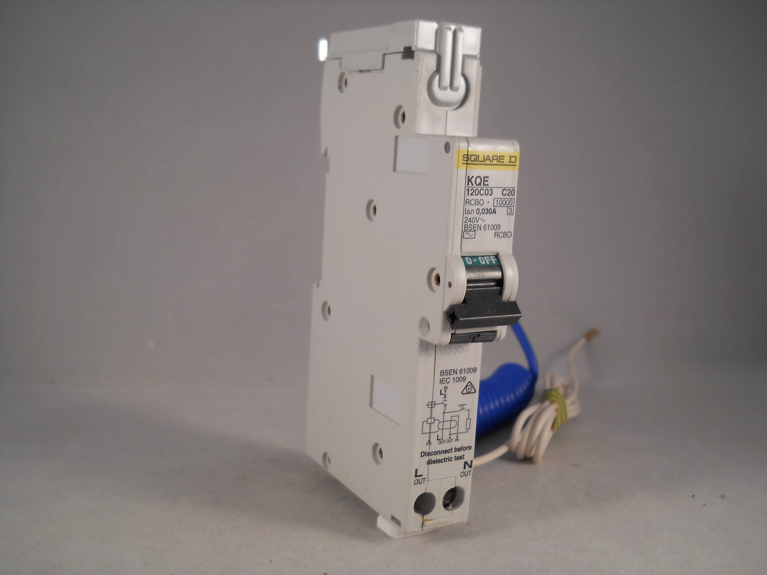 Square D RCBO 20 Amp 30mA Type C 20A KQ SQOR Loadcentre Schneider