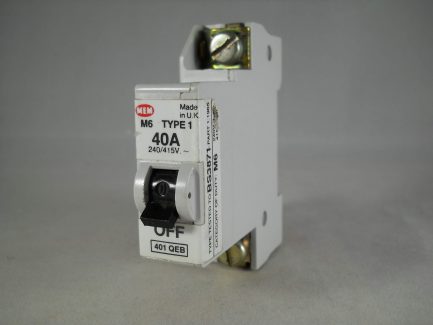 MEM MCB Type 1 40 Amp M6 Single Pole 40A Circuit Breaker Memera 21 401QB 401QEB - Image 3