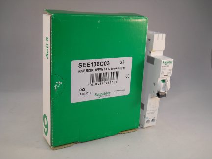 Schneider RCBO 6 Amp 30Ma Type C 6A C6 IKQE KQE Acti9 Square D SEE106C03 NEW