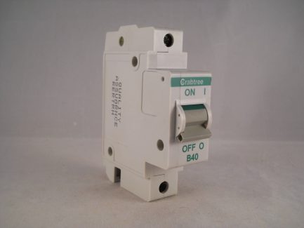 Crabtree Polestar MCB 40 Amp Type B 40A Single Pole Circuit Breaker 60B/40