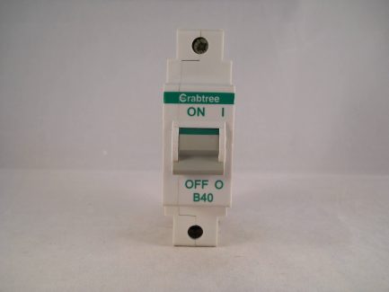 Crabtree Polestar MCB 40 Amp Type B 40A Single Pole Circuit Breaker 60B/40 - Image 2