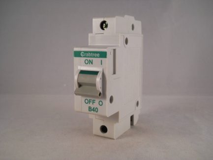 Crabtree Polestar MCB 40 Amp Type B 40A Single Pole Circuit Breaker 60B/40 - Image 3