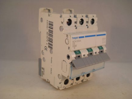 Hager MCB 6 Amp Triple Pole 3 Phase Circuit Breaker Type C 6A NCN306A