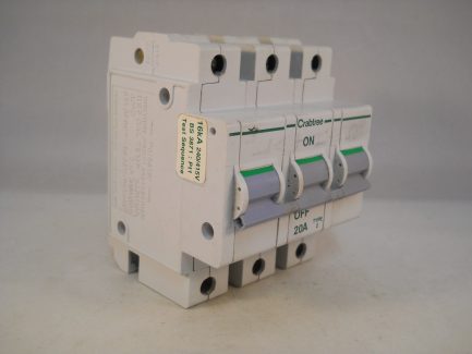 Crabtree Polestar MCB 20 Amp Type 2 20A Triple Pole 3 Phase Breaker 632/20