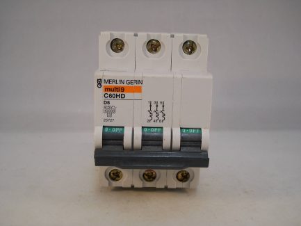 Merlin Gerin MCB 6 Amp Triple Pole 3 Phase Breaker Type D 6A C60HD306 25727 - Image 2