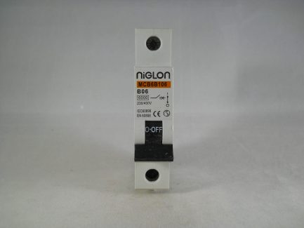 Niglon MCB 6 Amp Single Pole Circuit Breaker B06 Type B 6A MCB6B106 - Image 2