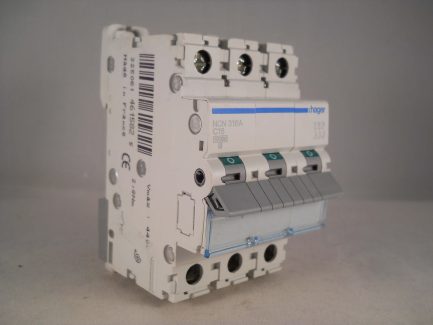 Hager MCB 16 Amp Triple Pole 3 Phase Circuit Breaker Type C 16A NCN316A