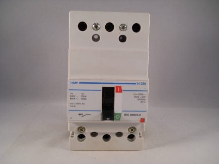 Hager MCCB 63 Amp Triple Pole 63A 3 Phase Breaker H125D HD147 - Image 2