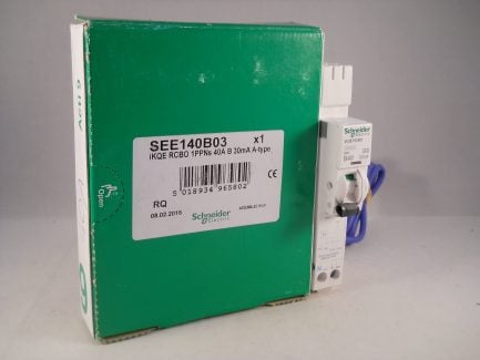 Schneider RCBO 40 Amp 30Ma Type B 40A B40 IKQE KQE Acti9 Square D SEE140B03 NEW