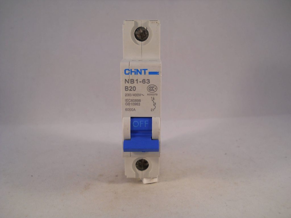 Chint MCB 20 Amp Type B 20A Single Pole Circuit Breaker B20 NB1-63 NB1