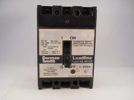 Dorman Smith Loadline MCCB 200 Amp Triple Pole 3 Phase 200A AA LLBAAT200 - Image 2
