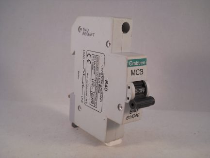 Crabtree Starbreaker MCB 40 Amp Single Pole Breaker Type B 40A 61/B40 Series 4