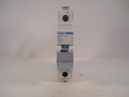 Hager MCB 6 Amp Single Pole Circuit Breaker Type B 6A B6 NBN106A - Image 2
