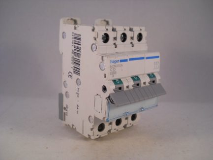 Hager MCB 10 Amp Triple Pole 3 Phase Circuit Breaker Type C 10A NCN310A