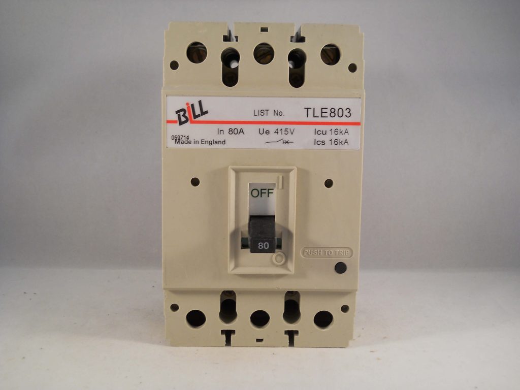 Bill MCCB 80 Amp Triple Pole 80A 3 Phase Breaker Memshield 2 MEL803
